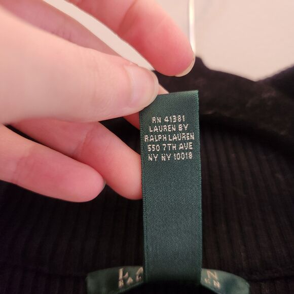 VTG 90s Ralph Lauren Quilted Equestrian Full Zip Sweater Jacket Old Money Sz M - Picture 5 of 7